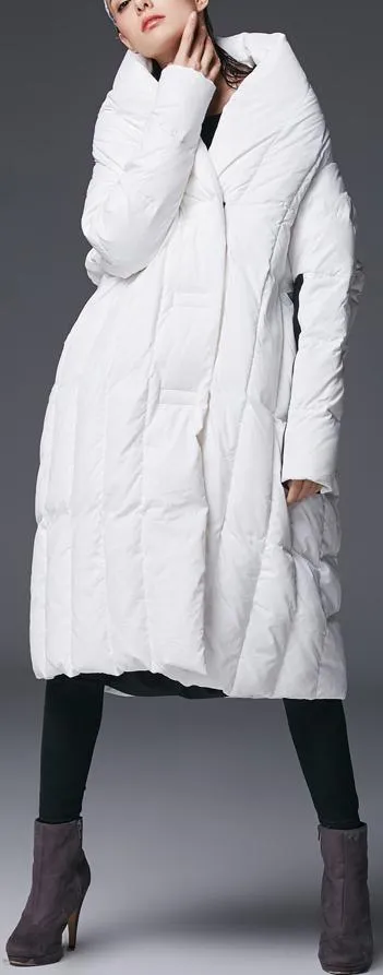 Oversized Puffer Coat, White