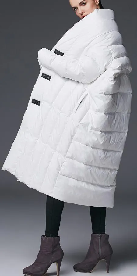 Oversized Puffer Coat, White