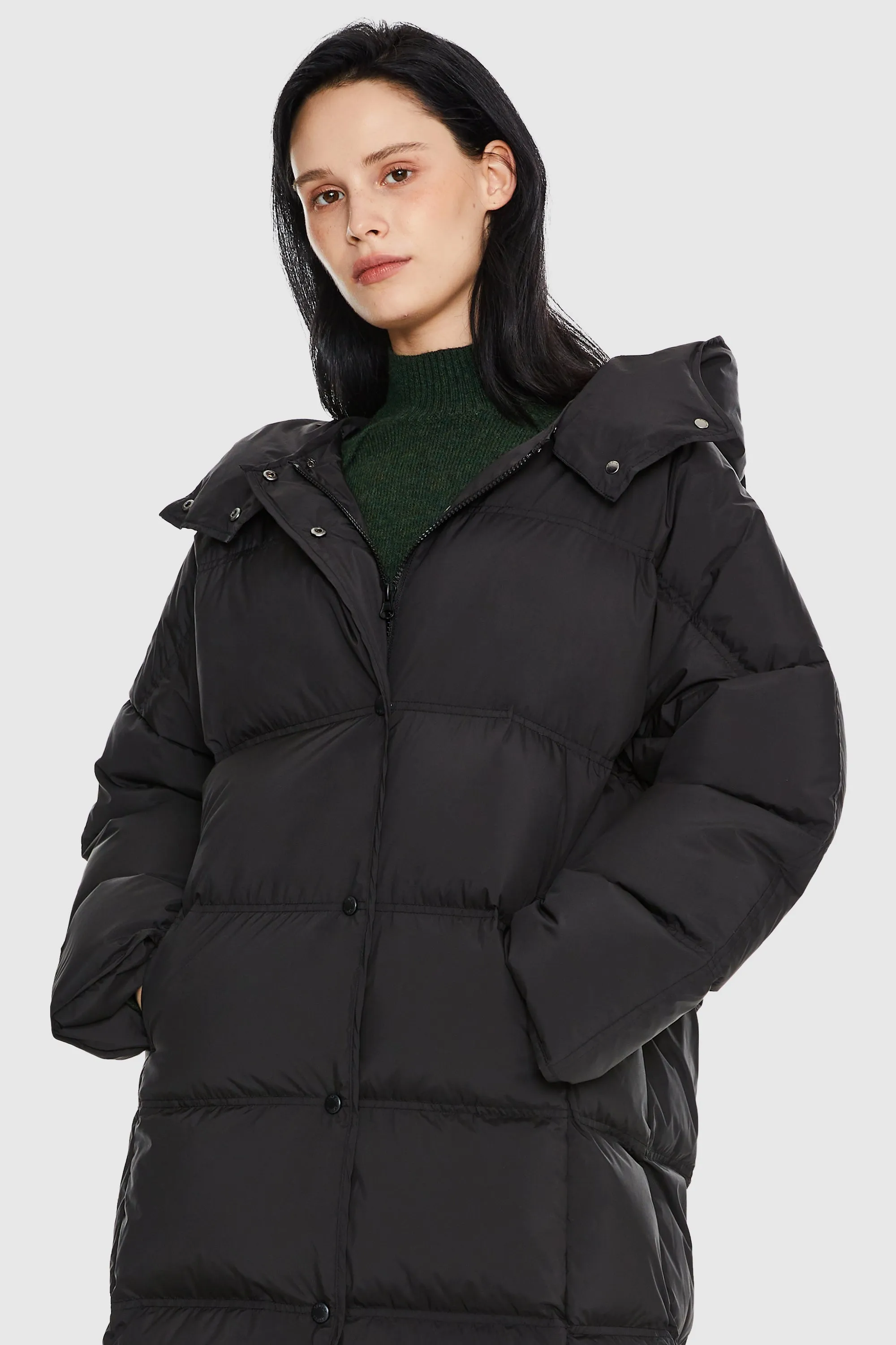 Puffy Puffer Jacket with Detachable Hood