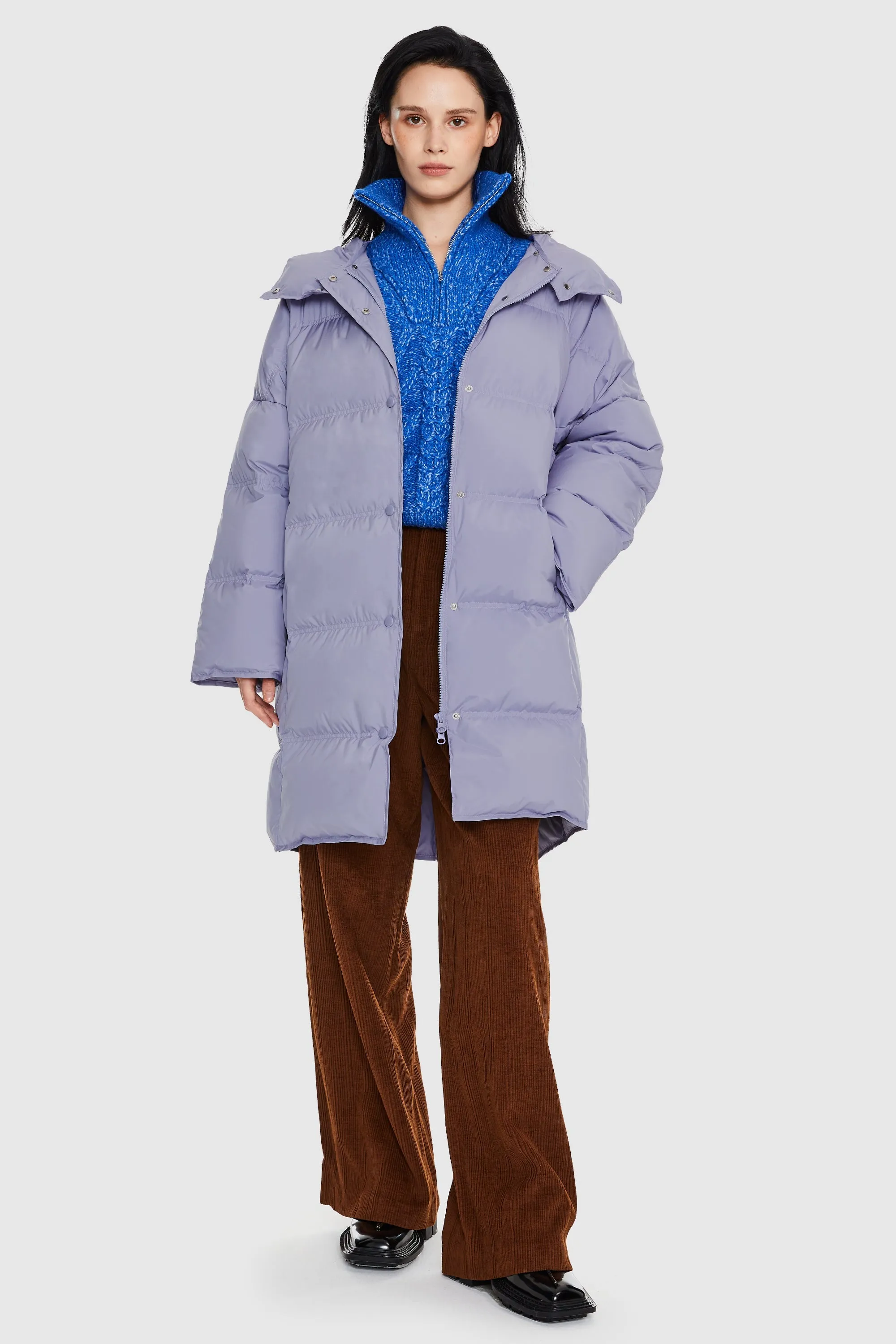 Puffy Puffer Jacket with Detachable Hood