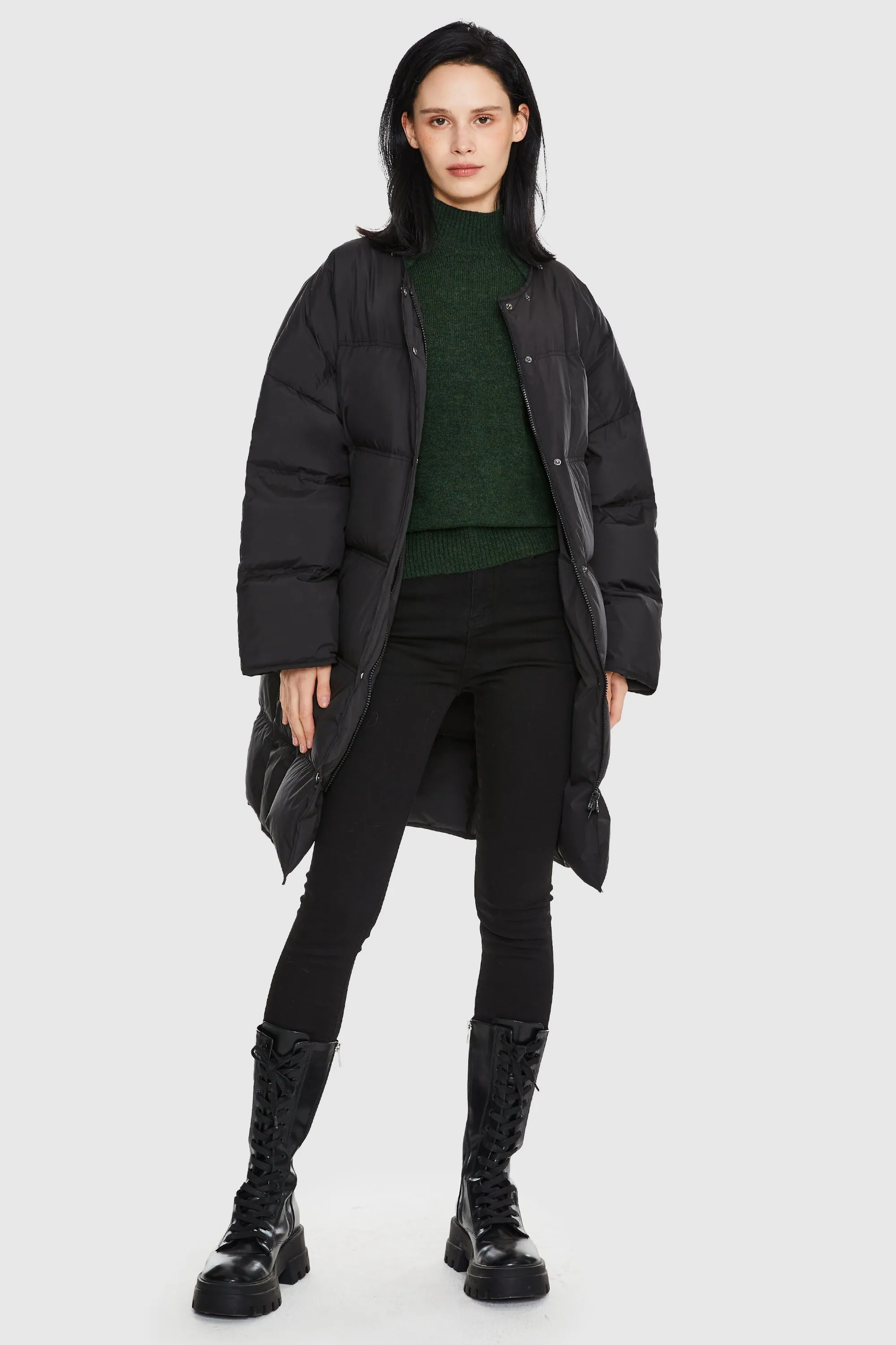 Puffy Puffer Jacket with Detachable Hood