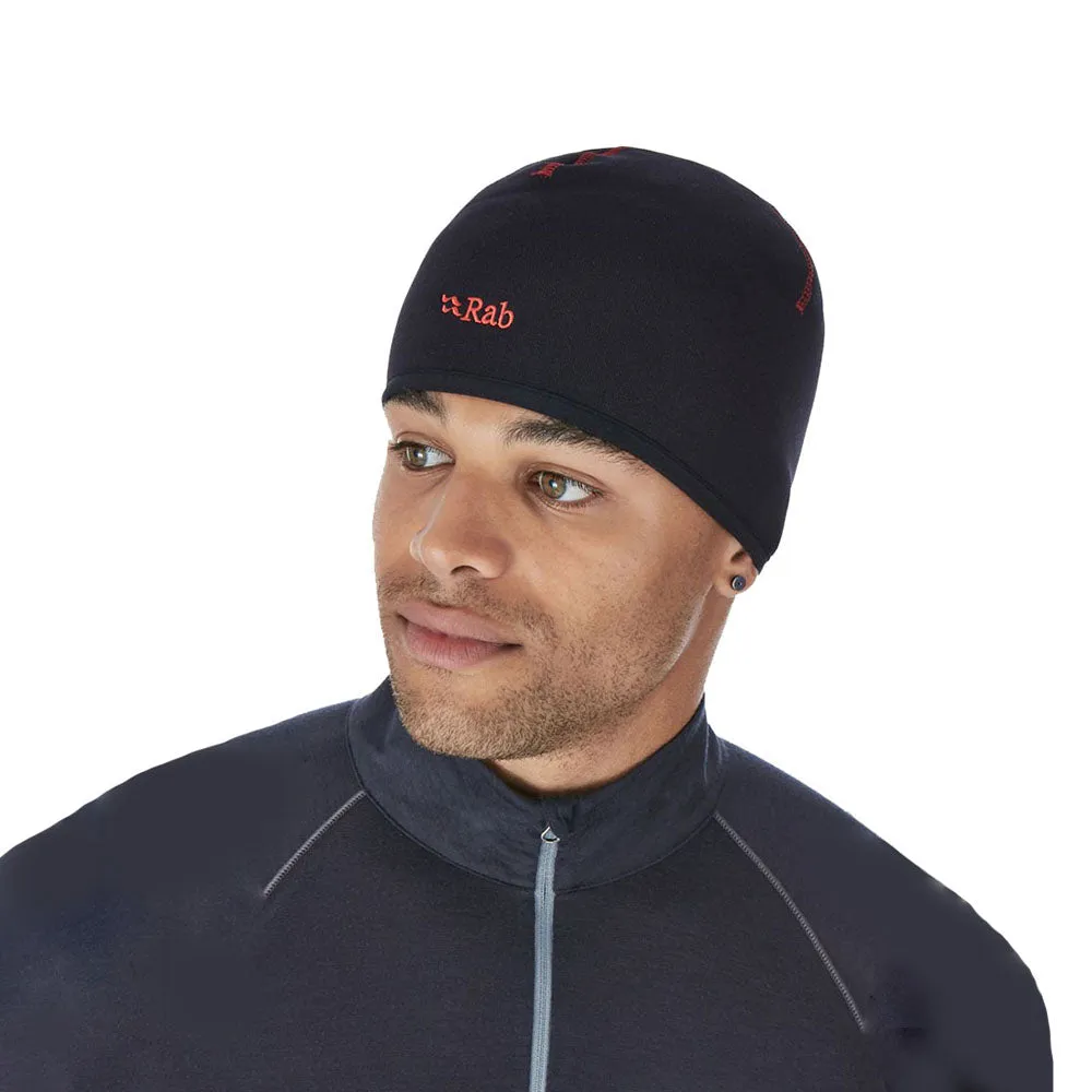 Rab Powerstretch Beanie - Black/Red Logo