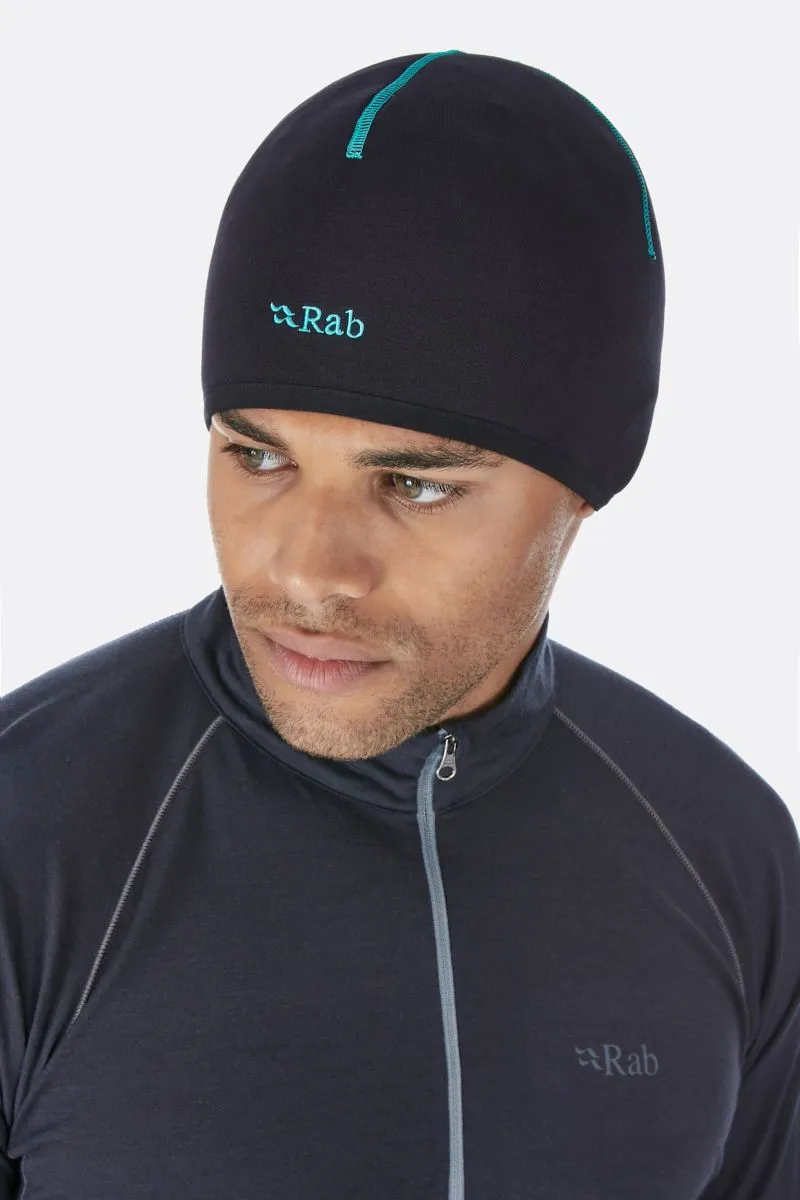 Rab Powerstretch Beanie - Black/Red Logo