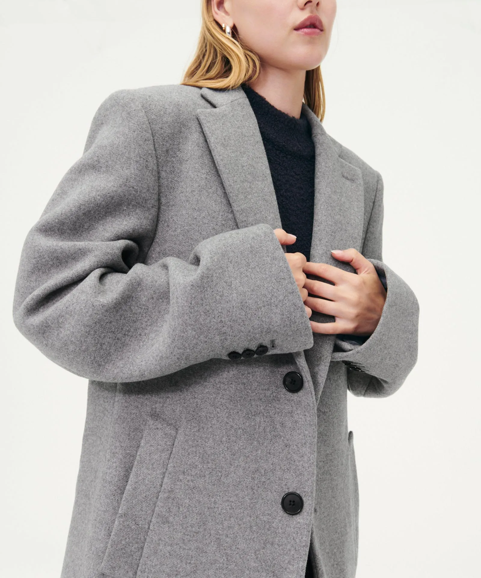 Reclaimed Cashmere Tailored Coat