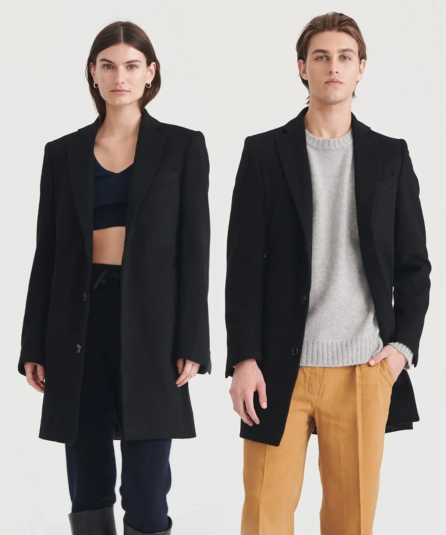 Reclaimed Cashmere Tailored Coat