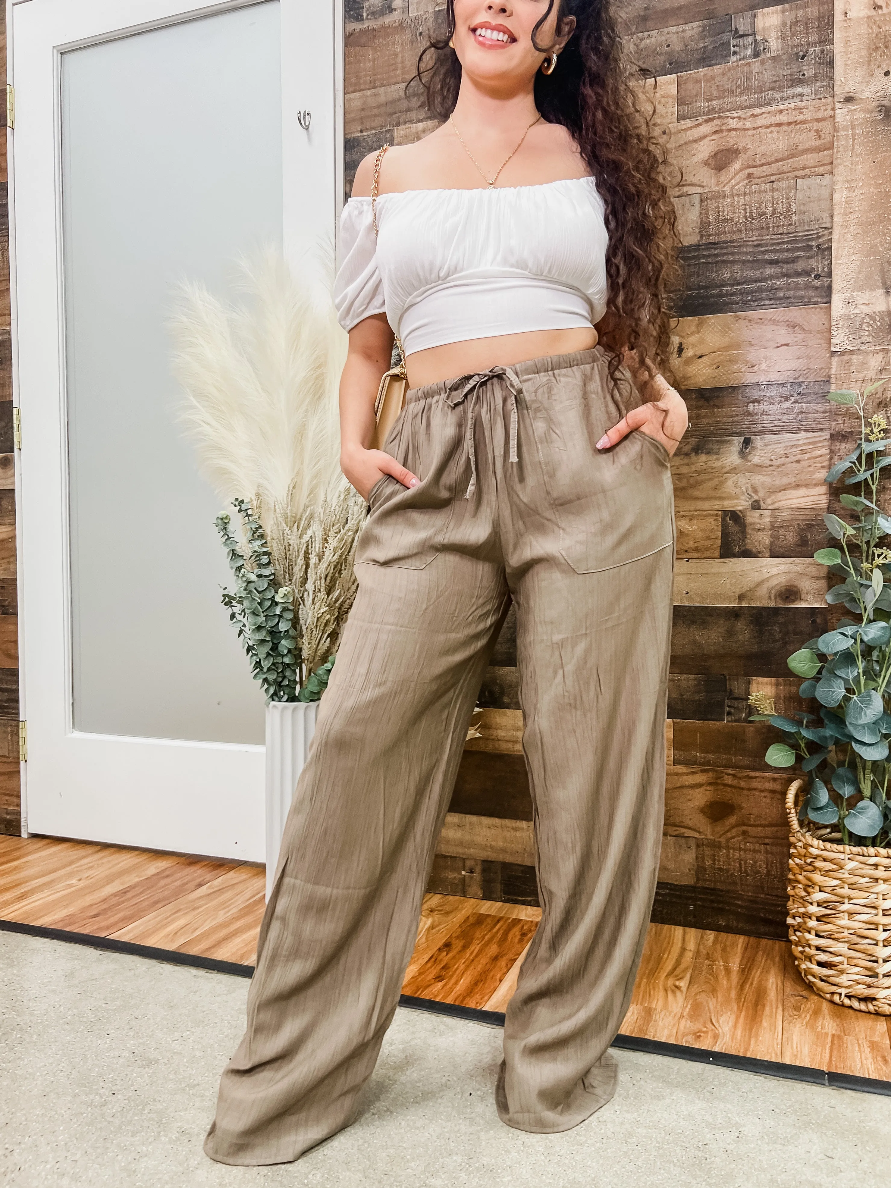 Sara Wide Leg Tie Pants