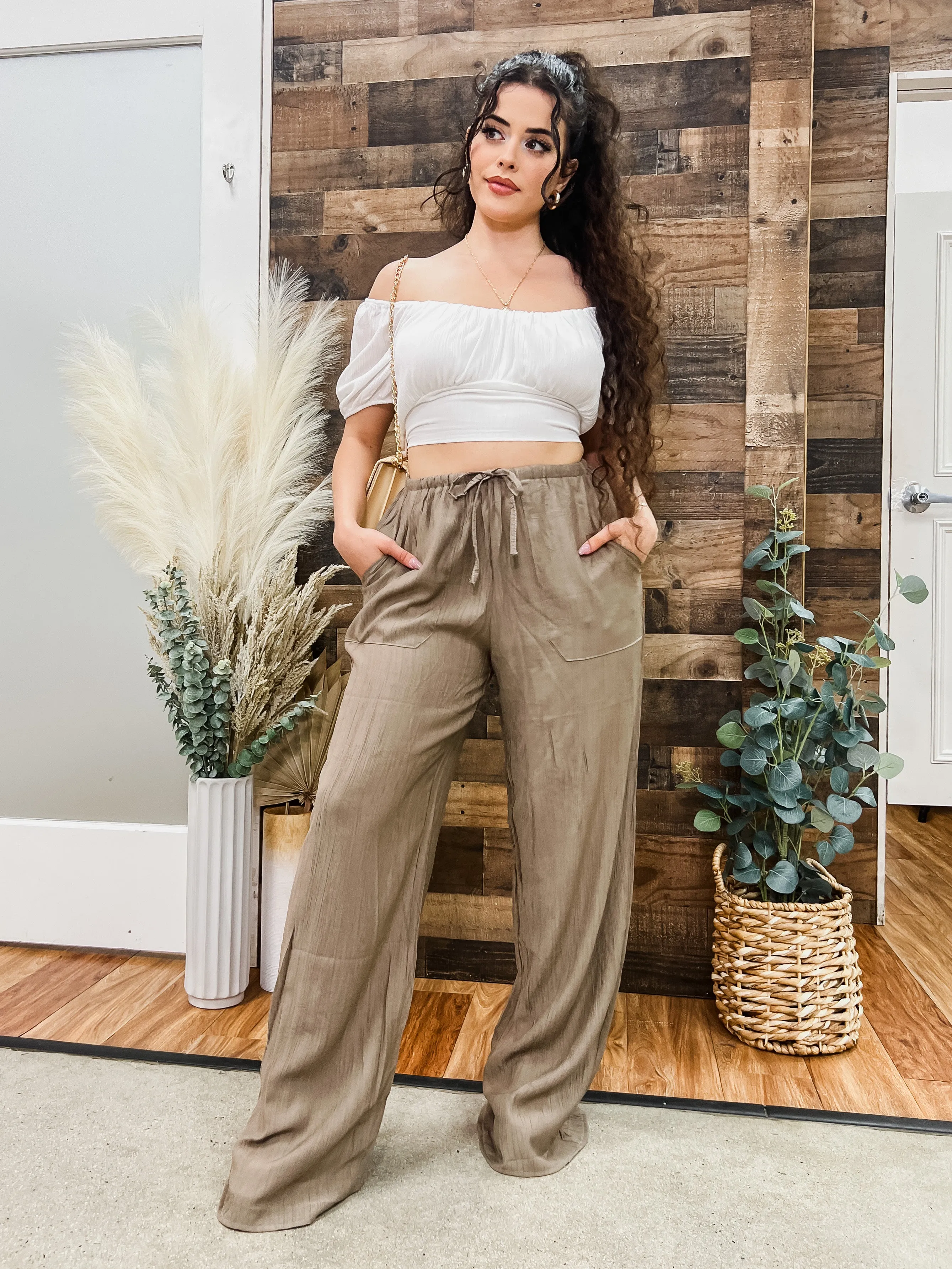 Sara Wide Leg Tie Pants