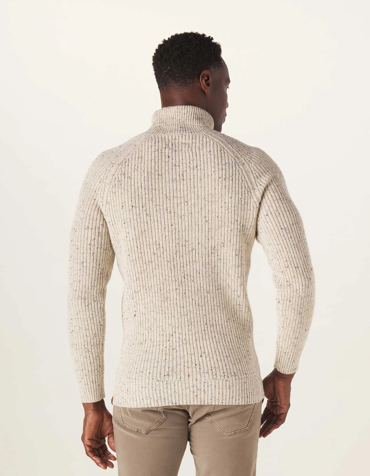 Seawool Nep Turtleneck in Cream