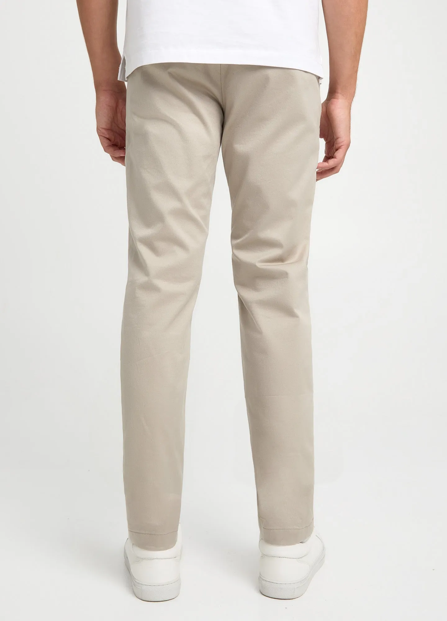 Slim Fit Cotton Stretch Chinos Warm Grey