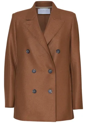 Slouchy Peacoat Pressed Wool Toffee