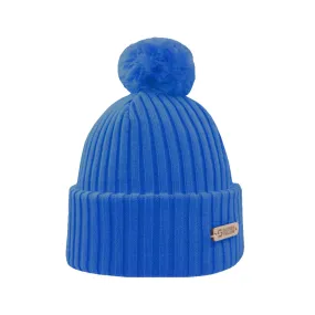 Superyellow Kide Azure/Blue Merino Wool Beanie (Unisex)