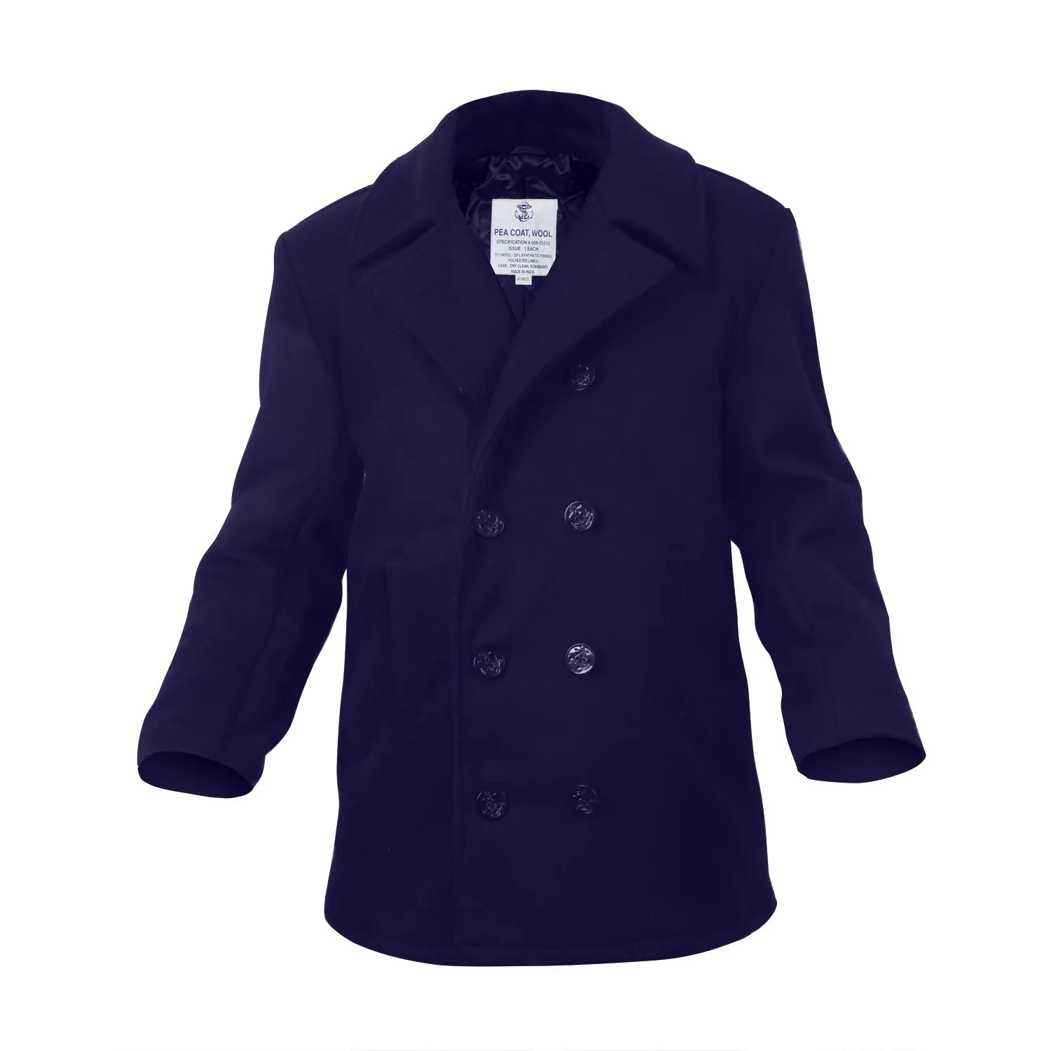 US Navy Type Pea Coat, Navy Blue