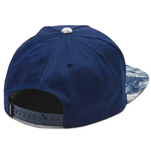 Vans Off The Wall Full Patch Snapback Hat Cap Peacoat/Acid Wash Navy