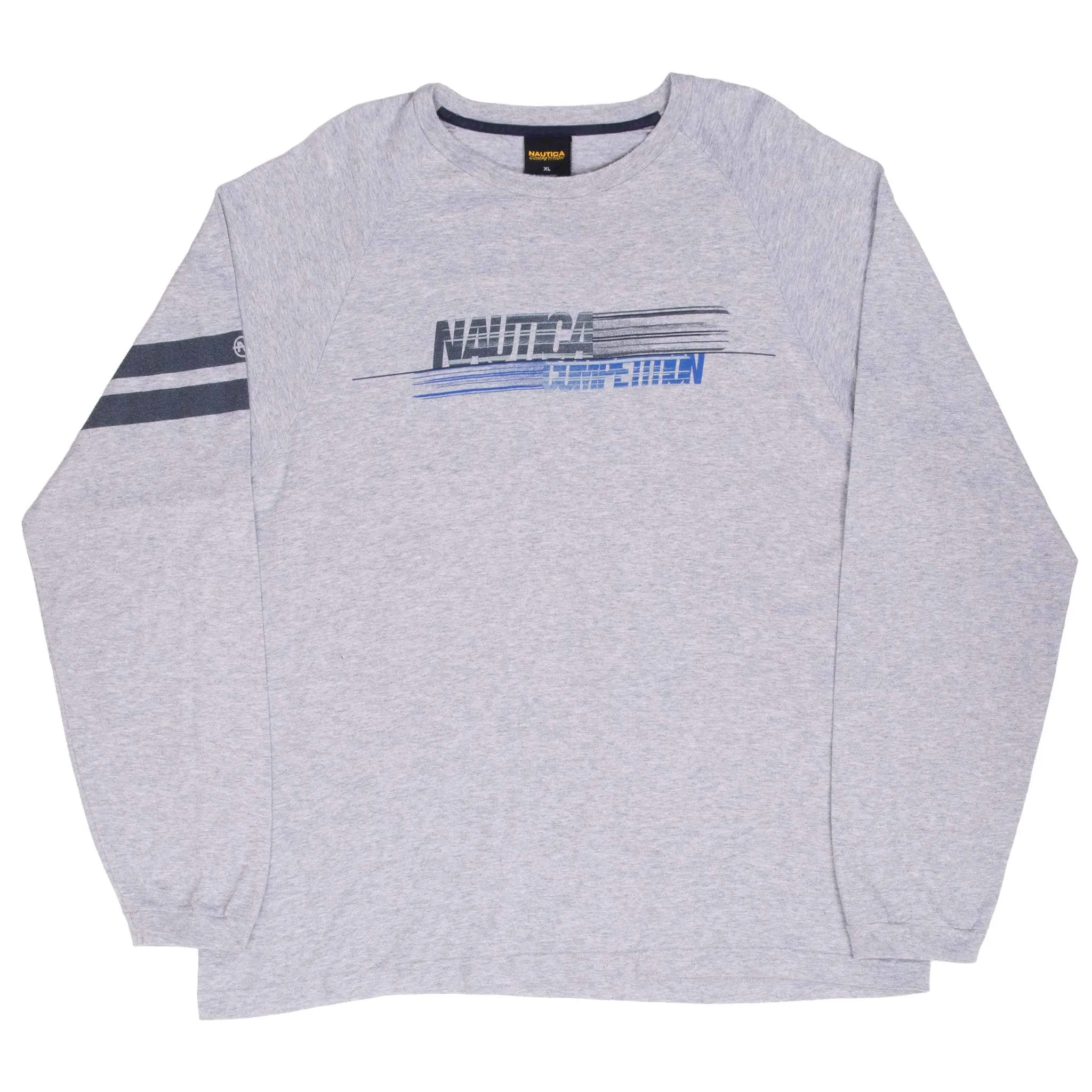 VINTAGE NAUTICA COMPETITION GREY LONG SLEEVE TEE SHIRT 2000S XL