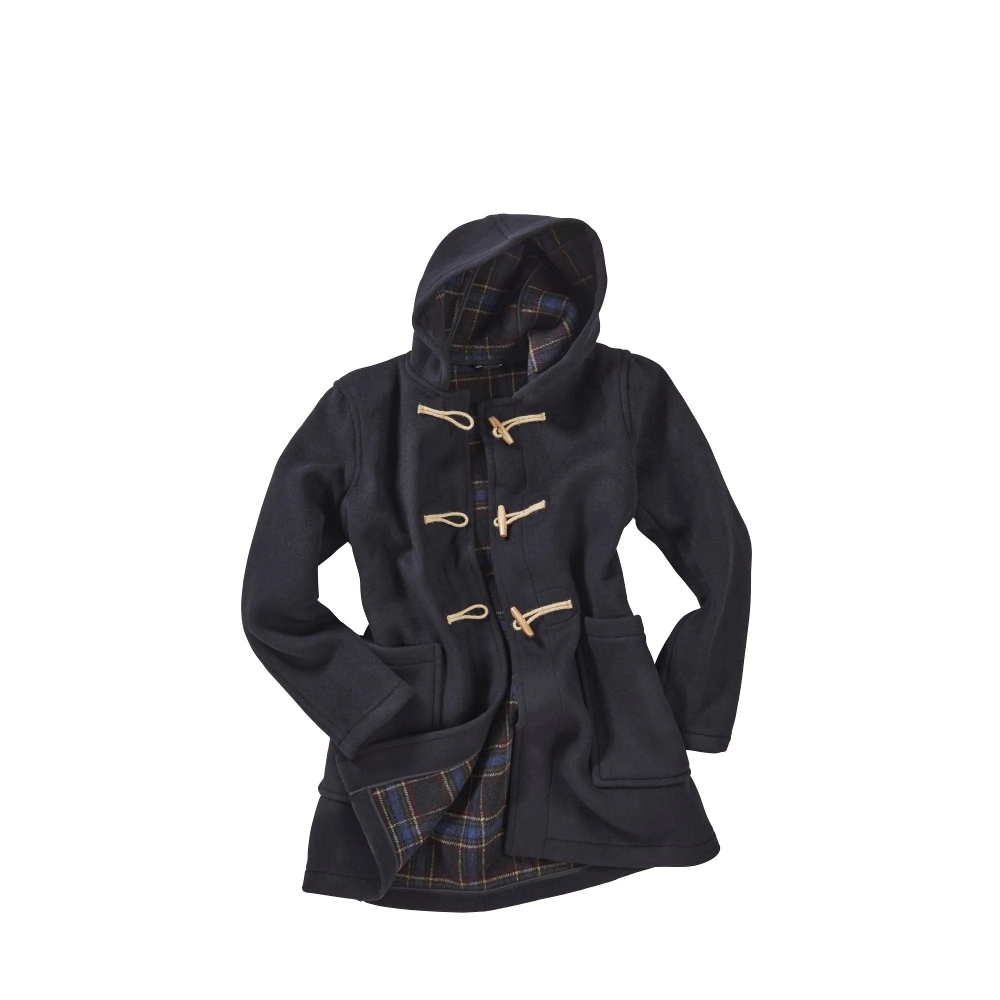 Women's Abberley Simple Fit Duffle Coat With Wooden Toggles - Navy