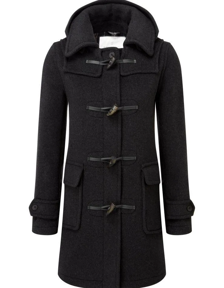 Women's London Classic Fit Duffle Coat - Charcoal