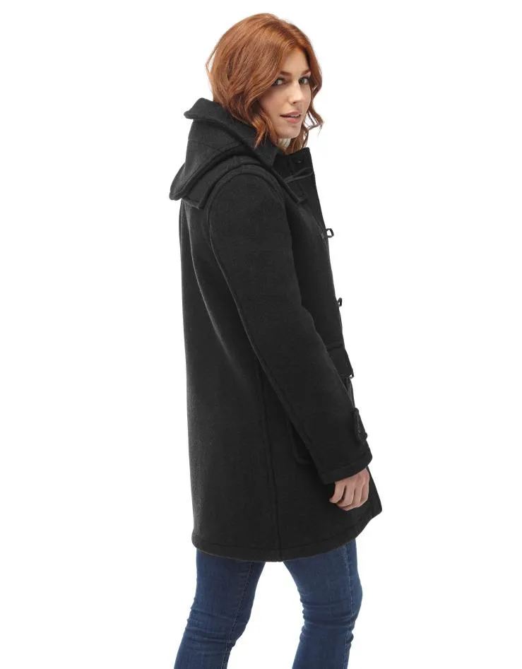 Women's London Classic Fit Duffle Coat - Charcoal