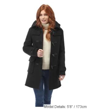 Women's London Classic Fit Duffle Coat - Charcoal