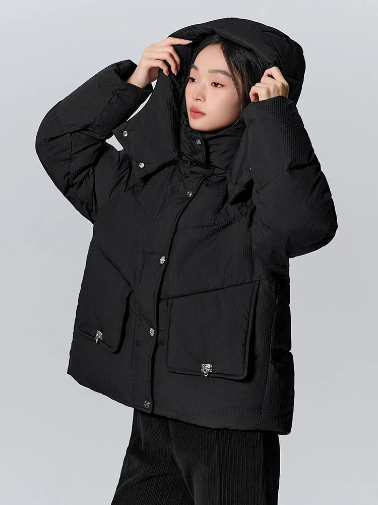 Women's short thick down jacket