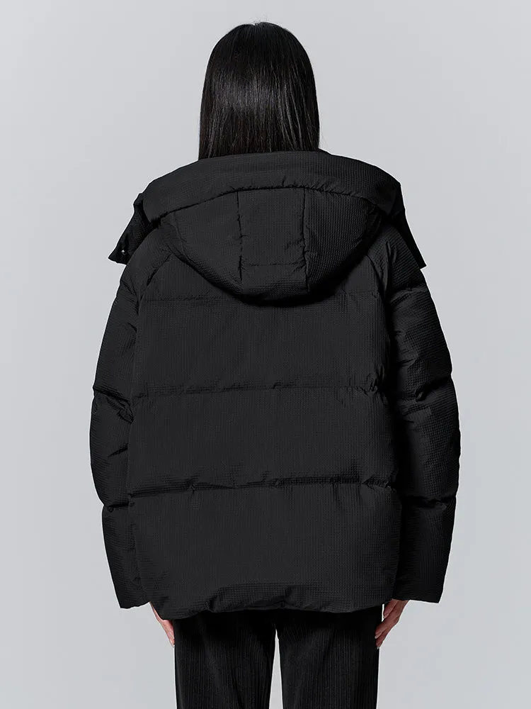 Women's short thick down jacket