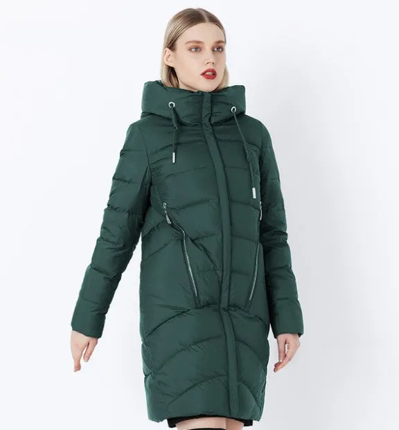 Women's Winter Thick Windproof Hooded Warm Down Coat