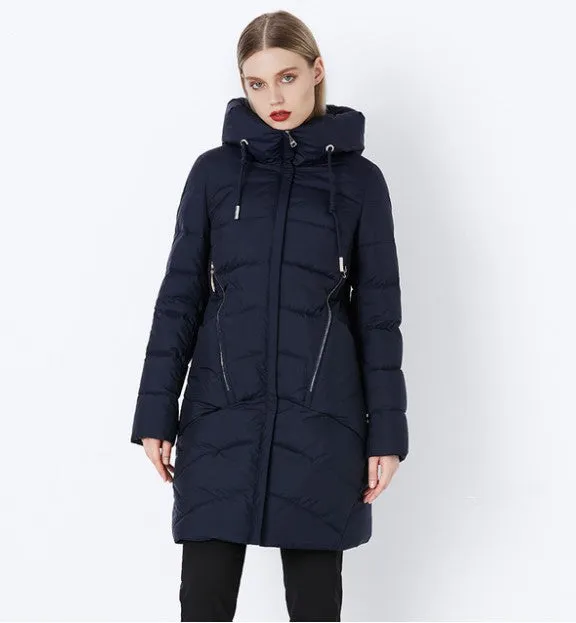 Women's Winter Thick Windproof Hooded Warm Down Coat