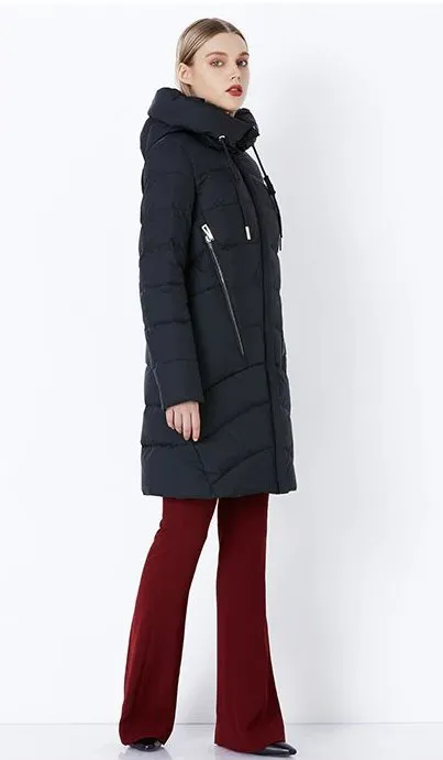 Women's Winter Thick Windproof Hooded Warm Down Coat