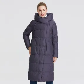 Women's Winter Windproof Hooded Thick Polyester Parka