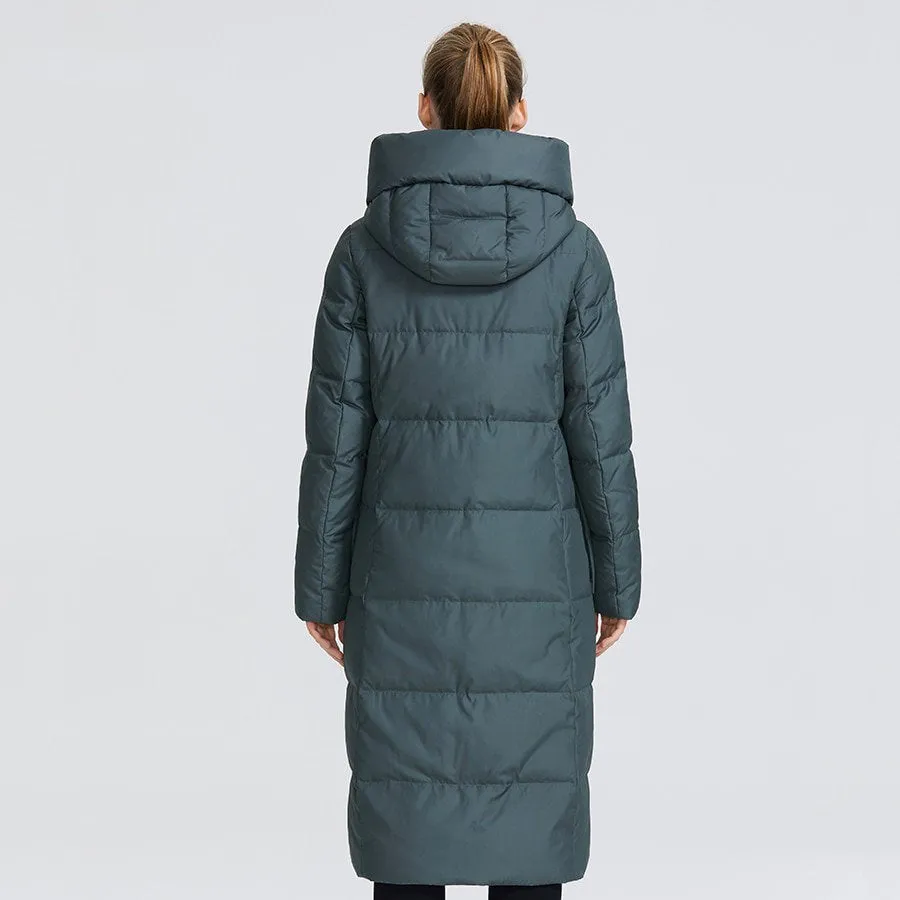 Women's Winter Windproof Hooded Thick Polyester Parka