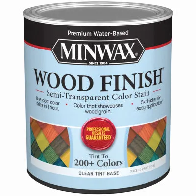 Wood Finish Water-Based Semi-Transparent Color Stain QUART - CLEAR TINT BASE