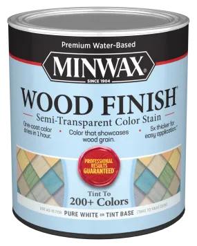 Wood Finish Water-Based Semi-Transparent Color Stain QUART - PURE WHITE / TINT BASE