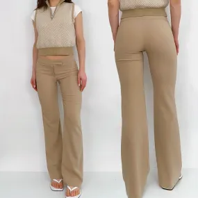 Y2K Tan Trousers - XS